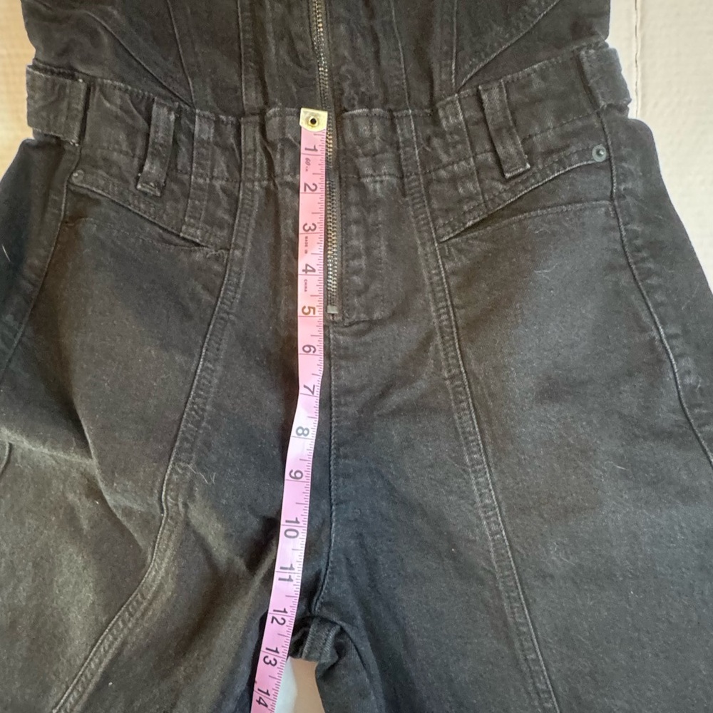NWT Universal Thread Sleeveless Denim Jumpsuit Zip Front Coveralls Size 4 Black - Picture 10 of 15